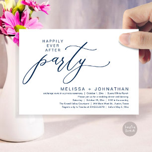 Invitación Fiesta Romántica de Cena de Boda Fugaz con Final F