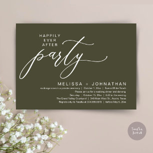 Invitación Fiesta Romántica de Cena de Boda Fugaz con Final F