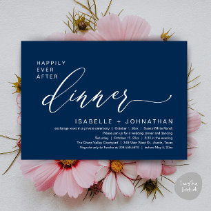 Invitación Fiesta Romántica de Elopement para una Cena Feliz 