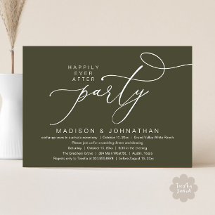 Invitación Fiesta Romántica de Feliz Para Siempre, Cena de Bo