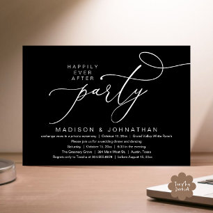 Invitación Fiesta Romántica de Feliz Para Siempre, Cena de Bo