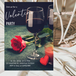 Invitación Fiesta Romántica de San Valentín