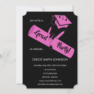 Invitación ¡Fiesta! Rosa
