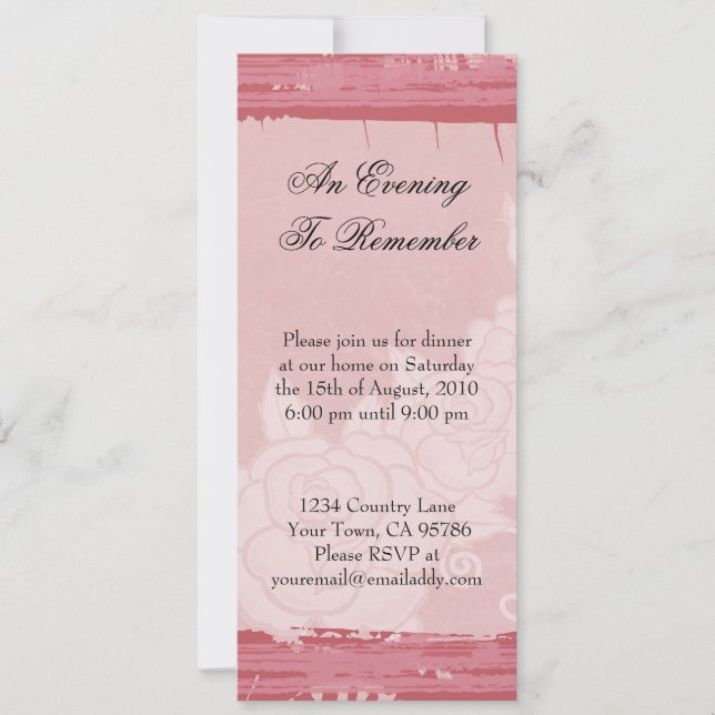Invitación Fiesta Rosa de Moda (Anverso)