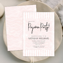 Invitación Fiesta rosado Pajama Moda de banda de goma de made