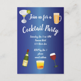 Invitación Fiesta Royal Blue Cocktail