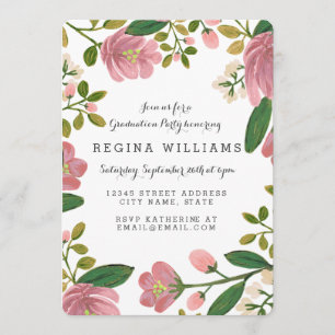 Invitación Fiesta Rubor Bouquet Grad