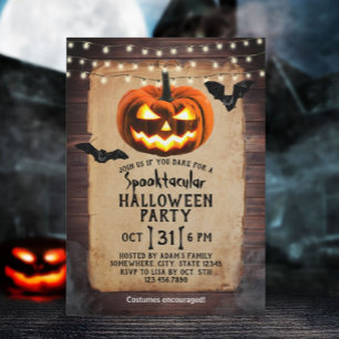 Invitación Fiesta Rusa de Calabaza Spooktacular Halloween