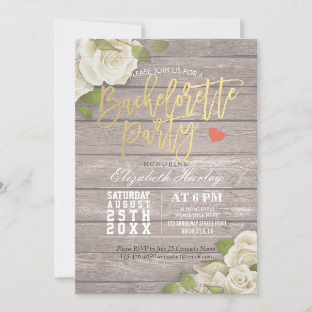 Invitación Fiesta Rusa de Floral String Light Bachelorette (Anverso)