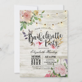 Invitación Fiesta Rusa de Floral String Light Bachelorette