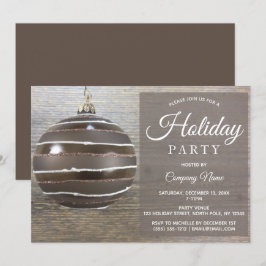 Invitación Fiesta Rustic Wood Ornament Corporate