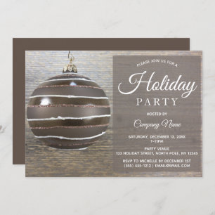 Invitación Fiesta Rustic Wood Ornament Corporate