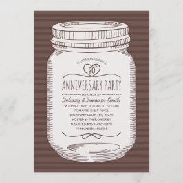 Invitación Fiesta rústica de 30º aniversario de bodas en tarr