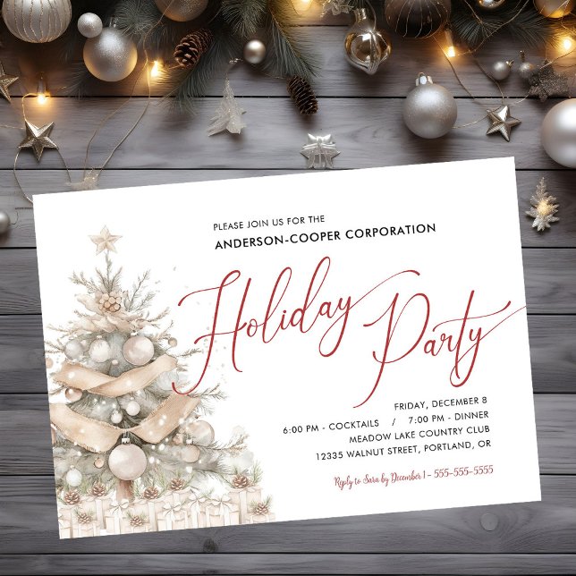 Invitación Fiesta Rustica de Vacaciones Corporativas en Árbol (Subido por el creador)