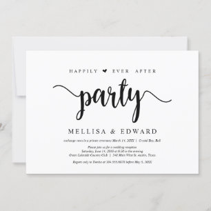 Invitación Fiesta rústica feliz para siempre, fuga de novios