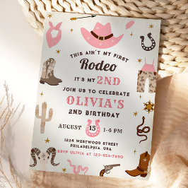 Invitación Fiesta Rústico de Cumpleaños de Occidente