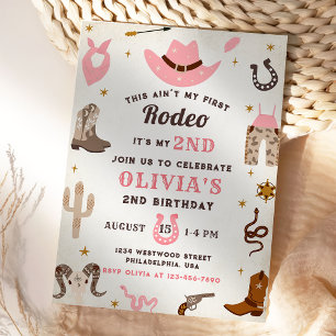 Invitación Fiesta Rústico de Cumpleaños de Occidente