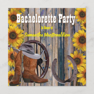 Invitación Fiesta rústico del bachelorette del rancho del