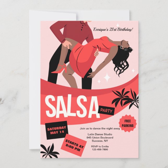 Invitación Fiesta Salsa (Anverso)