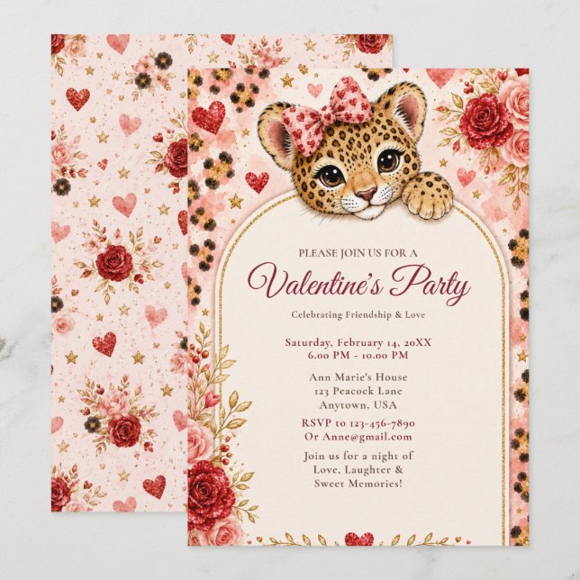 Invitación Fiesta Salvaje de San Valentín (Anverso / Reverso)