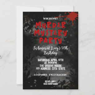 Invitación fiesta sangriento de asesinato de ballenas 40.º 50