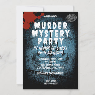 Invitación fiesta sangriento de asesinato de ballenas 40.º 50