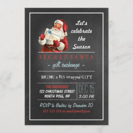 Invitación Fiesta secreta de vacaciones de Santa Sede 5x7 Car