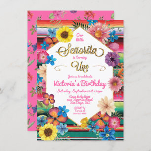 Invitación Fiesta Señorita Primera Fiesta Uno