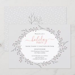 Invitación Fiesta simple de invierno en Woodland