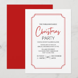 Invitación Fiesta simple de Navidades familiares