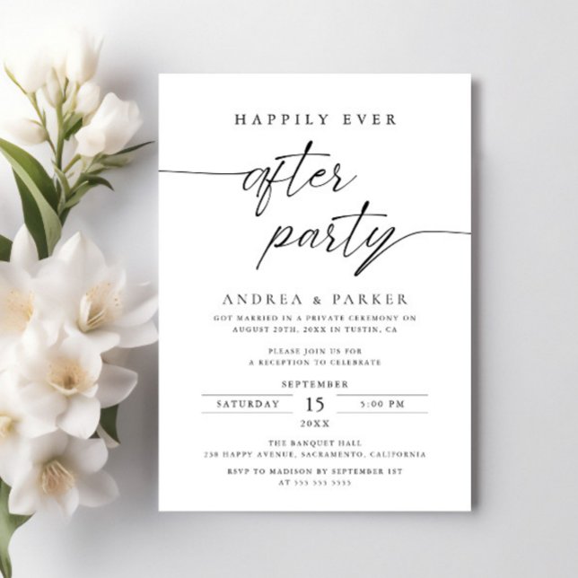 Invitación Fiesta Simple de Recepción de Boda Felices para Si (Subido por el creador)
