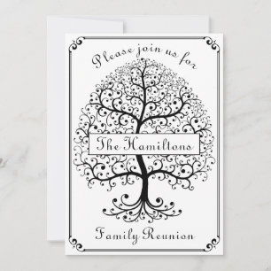 Invitación Fiesta simple elegante y moderno de árbol de la Re