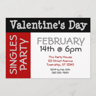 Invitación Fiesta Singles de El día de San Valentín audaces y