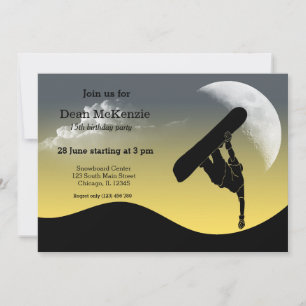 Invitación Fiesta Snowboard