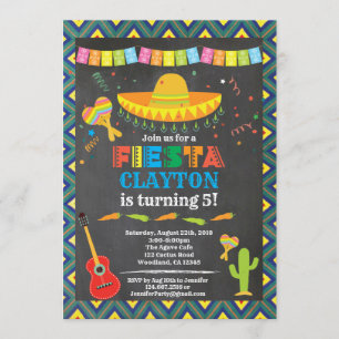 Invitación Fiesta sombrero gorra pizarra