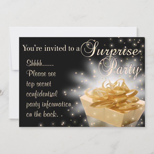 Invitación Fiesta sorpresa (Anverso)