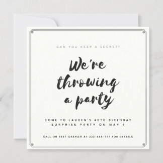 Invitación Fiesta sorpresa