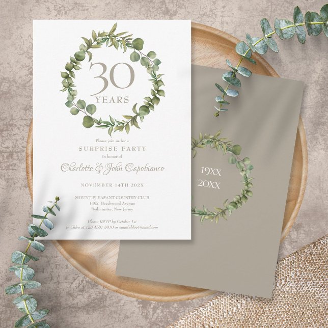 Invitación Fiesta sorpresa 30º aniversario de perlas con vege (Subido por el creador)