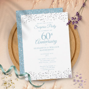Invitación Fiesta Sorpresa 60 Aniversario Corazones de Amor