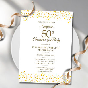 bandeja Colaborar con consumirse Invitaciones de aniversario de boda 50 | Zazzle ES