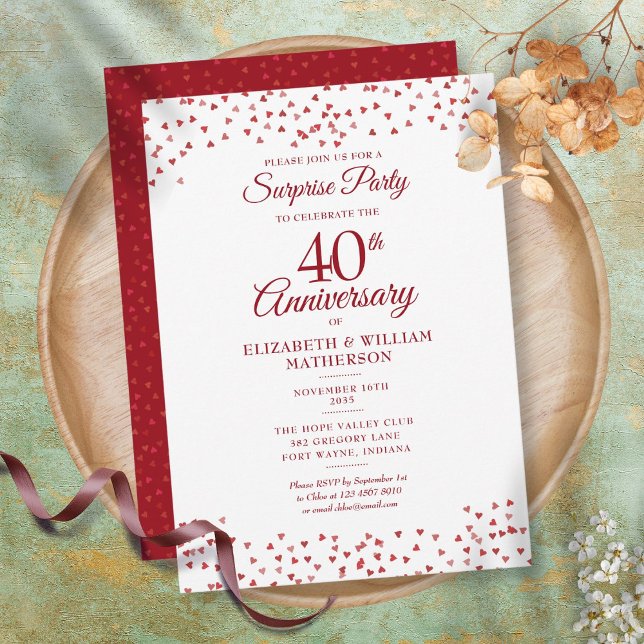 Invitación Fiesta Sorpresa de Confeti por el 40 Aniversario d (Subido por el creador)