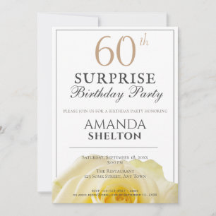 Invitación Fiesta Sorpresa de Cumpleaños 60 de la Rosa Amaril