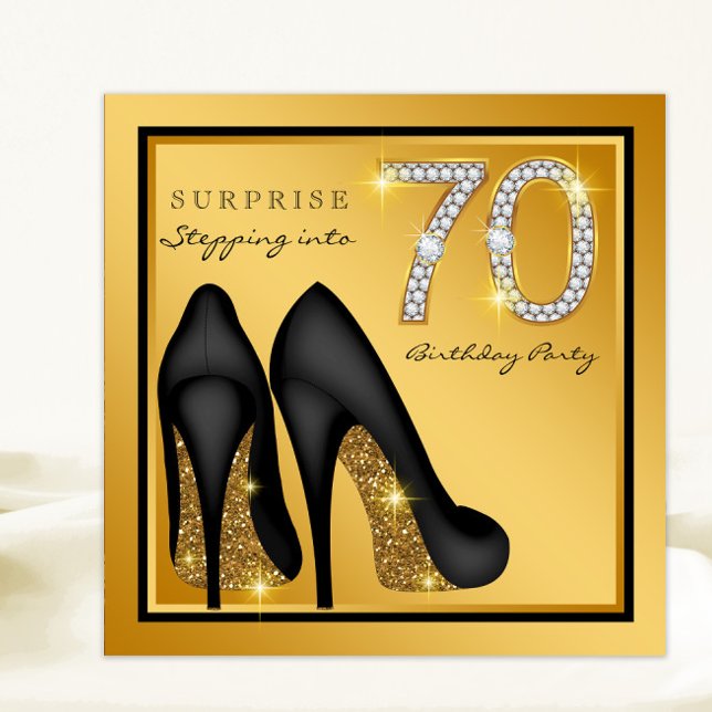 Invitación Fiesta sorpresa de cumpleaños 70 de mujer (Subido por el creador)