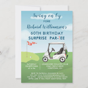 Invitación Fiesta Sorpresa de Cumpleaños Número 60 Tema de Go
