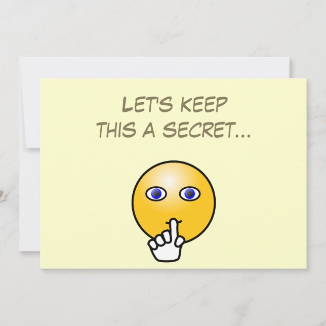 Invitación fiesta sorpresa de emoticono secreto (Anverso)