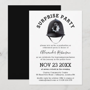 Invitación Fiesta sorpresa de graduación/jubilación de la pol