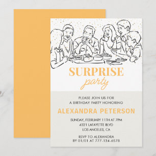 Invitación Fiesta sorpresa de la familia Gold cumpleaños 43