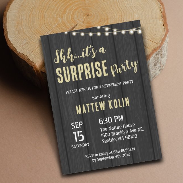 Invitación Fiesta sorpresa de retiro de foto de una farola ru (Subido por el creador)