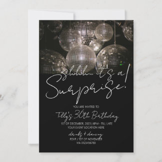 Invitación Fiesta sorpresa moderno de cumpleaños de bola disc