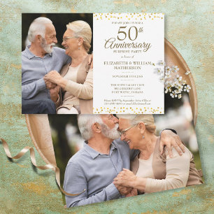 Invitación Fiesta Sorpresa por 50 Aniversario de Boda 2 Fotos